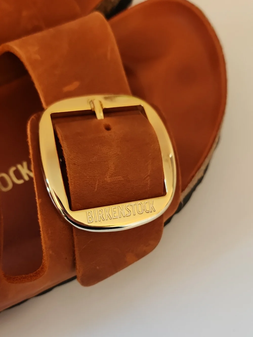 Birkenstock Arizona Big BuckleNatural Leather Oiled Burnt Orange Size 41